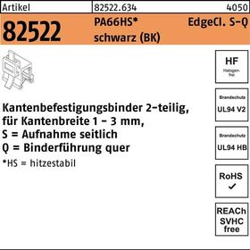 Befestigungsbinder R 82522 Edgeclip 3,6x150/33 PA66HS sw 500St. HELLERMANNTYTON - VPE: 500