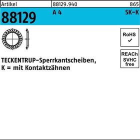 Sperrkantscheibe R 88129 K 5x10,2x1 A 4 1000 Stück TECKENTRUP - VPE: 1000