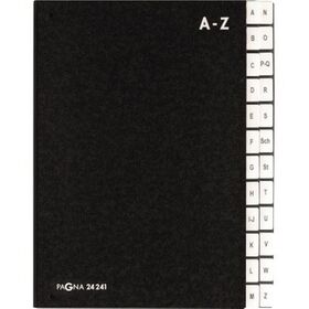PAGNA Pultordner 24241-04 DIN A4 A-Z 24Fächer Hartpappe sw