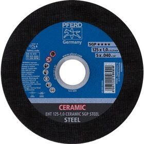 Trennscheibe Ceramic SGP Steel D125x1mm ger.STA Bohr.22,23mm PFERD - VPE: 25