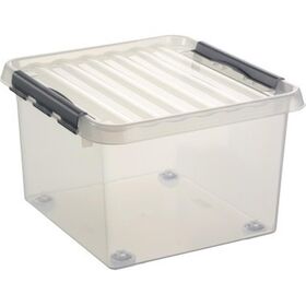 Sunware Aufbewahrungsbox Q-line 26l 40x40x28cm Rollen transparent