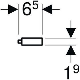 Geberit Handtuchhalter 424x19x49mm verchromt