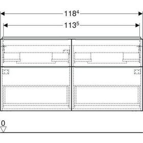 Geberit Waschtischunterschrank iCon 1200x615x476mm f D-WT we hochglanz/Griff