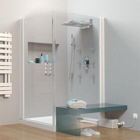 SFA Hebeanlage SaniShower Flat z Anschluss bei flachen Duschtassen weiß