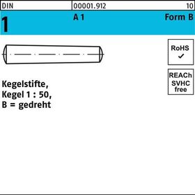 Kegelstift DIN 1 FormB B 6x 24 A1 gedreht 10 Stück - VPE: 10