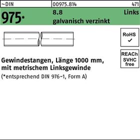 Gewindestange DIN 975 links M27 -LHx 1000mm 8.8 galv.verz. 1 Stück