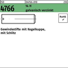 Gewindestift ISO 4766 Kegelkuppe/Schlitz M5x16 14 H galv.verz. 200St. - VPE: 200