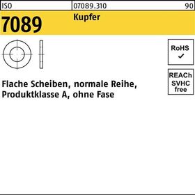 Unterlegscheibe ISO 7089 o.Fase 8 Kupfer 100 Stück - VPE: 100