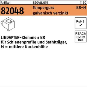Klemme R 82048 GTW 40 BR 20 /10,0 Temperguss galv.verz. 1St. LINDAPTER
