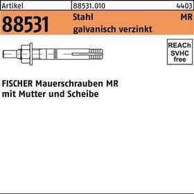 Mauerschraube R 88531 MR 10x 85 Stahl galv.verz. 20 Stück FISCHER - VPE: 20