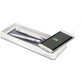 Leitz Stifteschale WOW 53651001 Induktionsladegerät weiß/grau