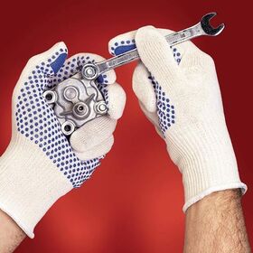 Handschuhe Tiger Paw® 76-301 Gr.9 weiß/blau EN 388 PSA II - VPE: 12