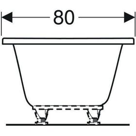 Geberit Rechteckbadewanne RENOVA Duo 1800x800mm weiß