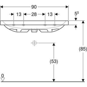 Geberit Waschtisch iCon Light o Hahnloch ohne Überlauf 900x480mm weiß