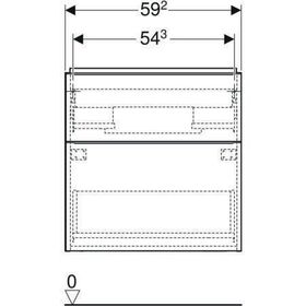 Geberit Waschtischunterschrank iCon 600x615x476mm weiß matt/Griff weiß matt