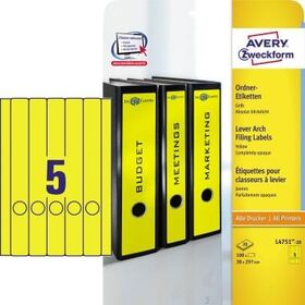 Avery Zweckform Ordneretikett L4751-20 38x297mm ge 100 St./Pack.