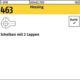 Scheibe DIN 463 2 Lappen 17 Messing 50 Stück - VPE: 50