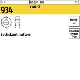 Sechskantmutter DIN 934 M12 CuNiSi 100 Stück - VPE: 100