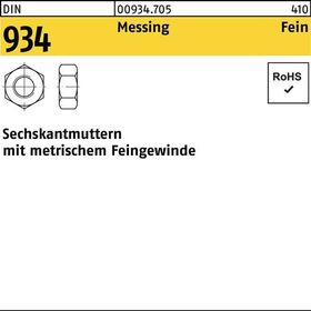 Sechskantmutter DIN 934 M22x 1,5 Messing 10 Stück - VPE: 10