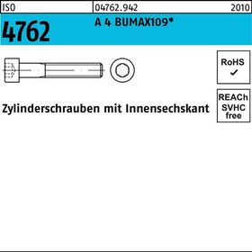 Zylinderschraube ISO 4762 Innen-6kt M12x 40 A 4 BUMAX109 25 Stück BUFAB - VPE: 25