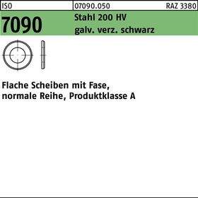 Unterlegscheibe ISO 7090 Fase 5 Stahl 200 HV galv.verz. sw 1000St. - VPE: 1000