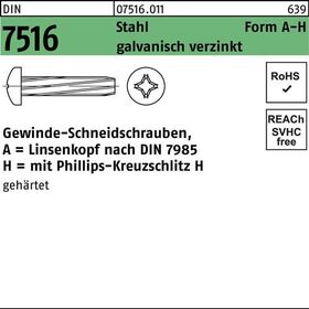 Gewindeschneidschraube DIN 7516 LIKO PH AM 3x16-H Stahl galv.verz. 2000St. - VPE: 2000