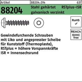 Gewindefurchendeschraube R 88204 Liko ISR 2,5x8-T8 Stahl geh.galv.verz. 1000St. - VPE: 1000