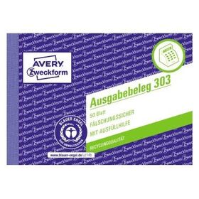 Avery Zweckform Ausgabebeleg 303 DIN A6 quer 50Blatt gelb