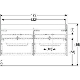 Geberit Unterschrank RENOVA PLAN f DMWT 2 Schubladen 1290x605x473mm lava