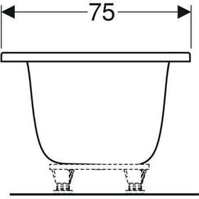 Geberit Badewanne TAWA Duo 1700x750x466mm weiß