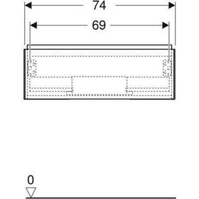 Geberit Waschtischunterschrank ONE 1 Schublade 750x266x470mm mattschwarz