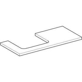 Geberit Waschtischplatte ONE Auss li 1050x30x470mm lava lackiert matt