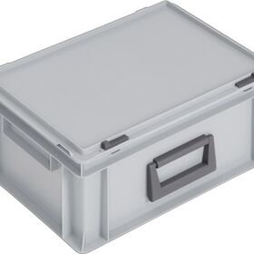 Ku.-Koffer L400xB300xH183mm PP 1 Griff Schiebeverschluss grau 14l