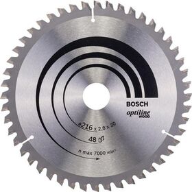 Kreissägeblatt AD 216mm Z.48 WZ/N Bohr.30mm Schnitt-B.2,8mm HM BOSCH