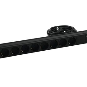 EUROLITE Steckdosenleiste R19-8 1HE sw 2,7m