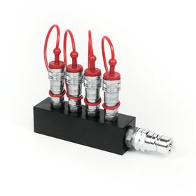 TCM FX CO2 Verteilerblock (4x3/8 out auf 1x3/4 in)
