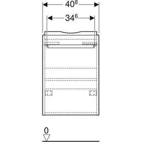 HWB-Unterschrank RENOVA COMPACT 450x605x231mm Fr Lack hellgrau hochglanz