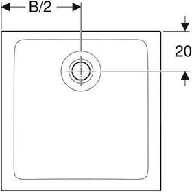 Geberit Duschwanne NEMEA Tiefe 35mm 900x900mm weiß matt