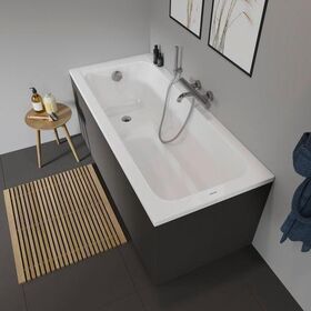 Duravit Rechteck-Badewanne D-CODE 1 Rückenschräge, weiß 1600x700mm