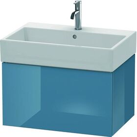 Duravit Waschtischunterbau L-CUBE 394x684x459mm stone blue hochglanz