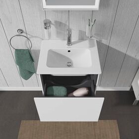 Duravit WTU Compact L-CUBE 400x520x421mm, 1 Auszug weiß hochglanz