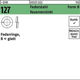 Federring DIN 127 B 16 Federstahl feuerverz. 250 Stück - VPE: 250