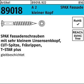 Fassadenschraube R 89018 Liko T-STAR 4,5x 70/42-T A 2 kleiner Kopf 100St. SPAX - VPE: 100