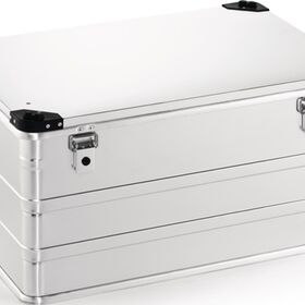 Aluminiumbox L782xB585xH410mm 157l m.Klappverschluss u.Stapelecken