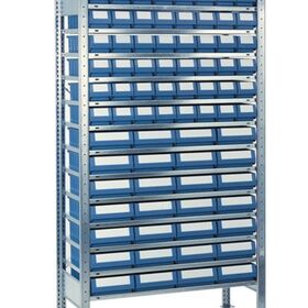 Steckregal H2000xB1000xT500mm Anbauregal 14 Stahlböden 56 x 7,28 x 8