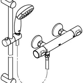 Grohe Thermo-Brausebatt. GROHTHERM 500 1/2Zoll m Brausegarnitur chr