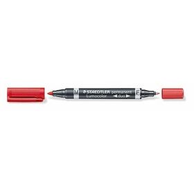 STAEDTLER Permanentmarker Lumocolor duo 348-2 0,6mm/1,5mm rot