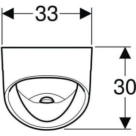 Geberit Urinal RENOVA trigonal Zul v hint Ab nach hinten weiß