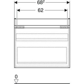 Geberit WT-Unterschrank RENOVA PLAN m 1 Schubl. 750x606x446mm La we hgl