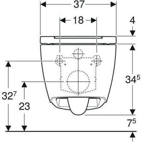 Geberit Wand-Tiefspül-WC ONE m WCSitz we ma Des-abd hgl verchromt